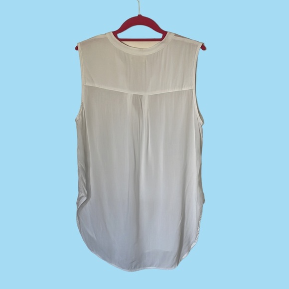 Cloth & Stone White V Neck Tank Top Large - Picture 2 of 4